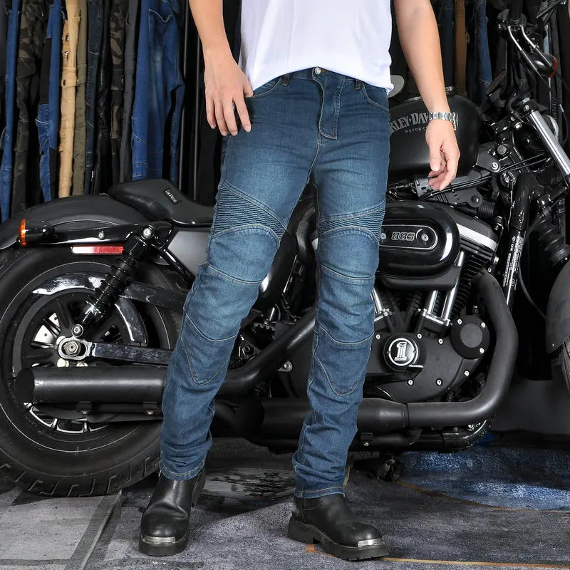 Men's Motorcycle Riding Jeans — Anti-Fall Racing Rider Pants All Seasons — view 5 of men's clothing