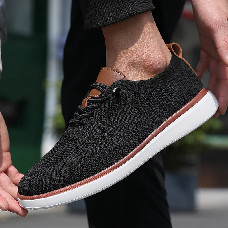 All-Season Men's Slip-On Mesh Sport Loafers — Anti-Slip Low-Cut Casual Sneakers — view 3 of flats & loafers
