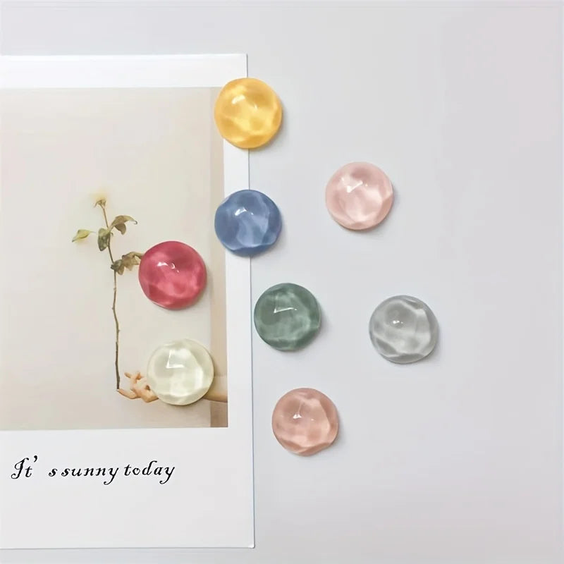Home Decor Geometric Ripple Fridge Magnets — 8 Pcs Colorful Whiteboard & Message Board Magnets — view 9 of home decor