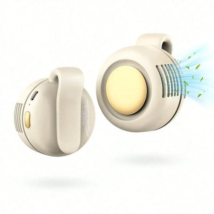 Clip-On Bladeless Mini Fan, 3 Speeds, Hands-Free Travel Fan — view 1 of personal fans