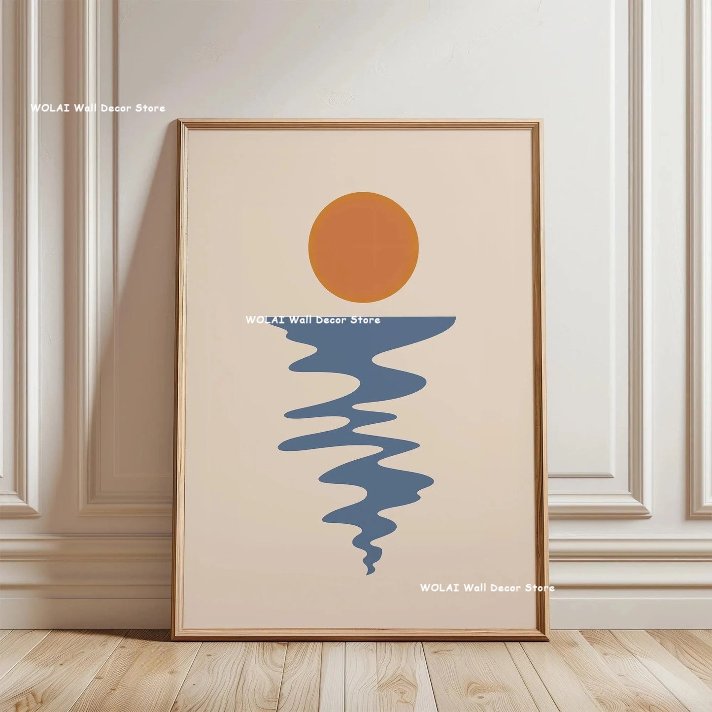 Japanese Forest &amp; Koi Fish Zen Canvas Poster &mdash; Retro Abstract Waves Wall Art for Home — view 7 of wall art & prints