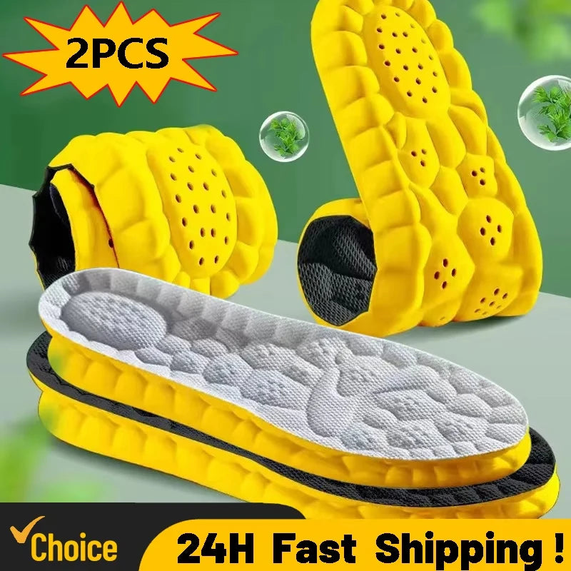 4D Cloud Technology Arch Support Insoles — Memory Foam Plantar Fasciitis Pair — view 1 of braces & support