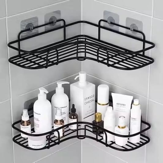Storage Organizer Corner Shower Caddy — Wall-Mount Bathroom Shelf for Shampoo & Toiletries — view 1 of storage & organisation