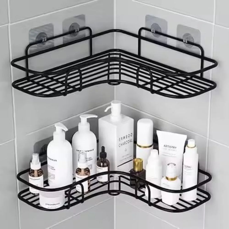 Storage Organizer Corner Shower Caddy — Wall-Mount Bathroom Shelf for Shampoo & Toiletries — view 1 of storage & organisation
