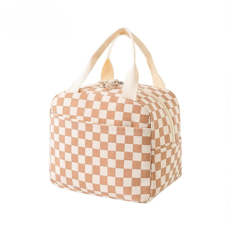 Floral Corduroy Lunch Bag - Cottagecore Thermal Lunch Tote for Tweens & Adults — view 6 of lunch bags