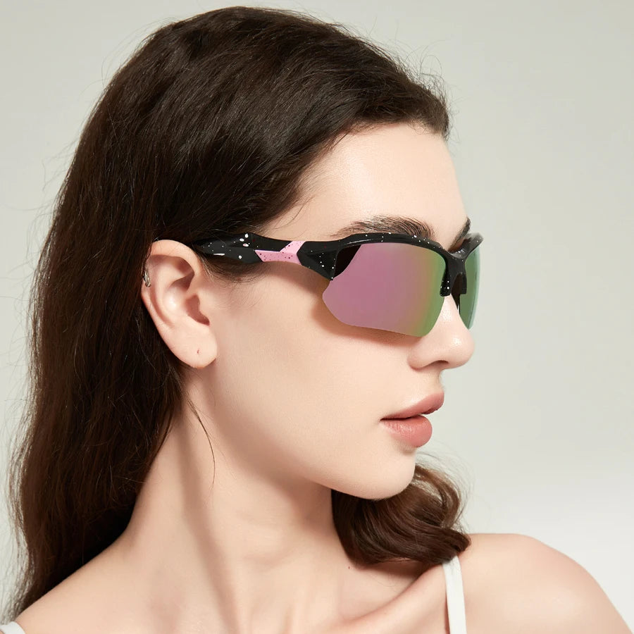UV400 Sport Sunglasses — Unisex Wraparound Running & Hiking Eyewear — view 3 of sunglasses