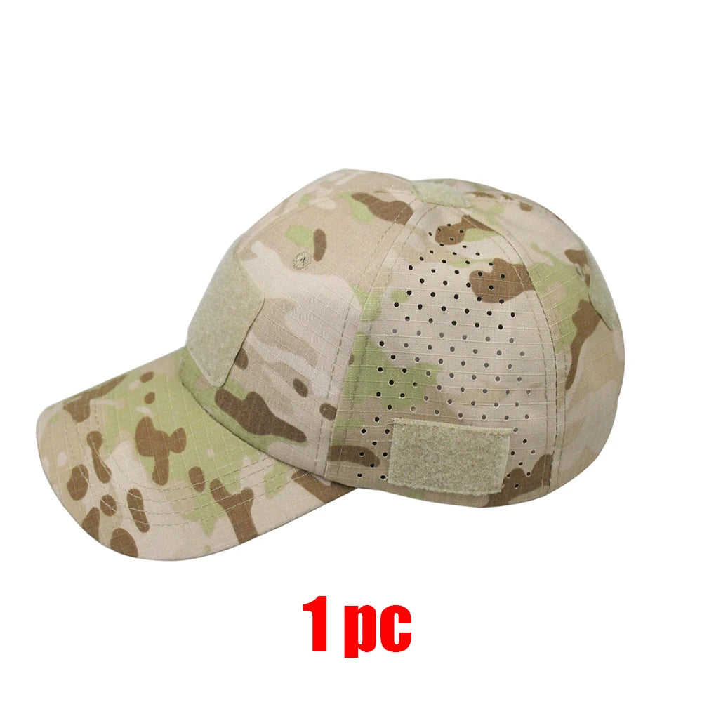 Camouflage Baseball Cap Outdoor — Tactical Sun Protection Hunting Hiking Fishing Men's Hat