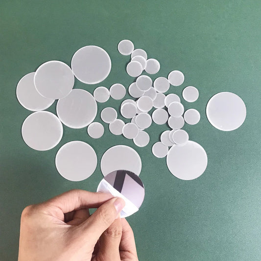 Home Decor Acrylic Mirror Polka Dots Wall Stickers — 100 Pcs Circle Decals for Bedroom, Wedding & Nursery — view 1 of home decor