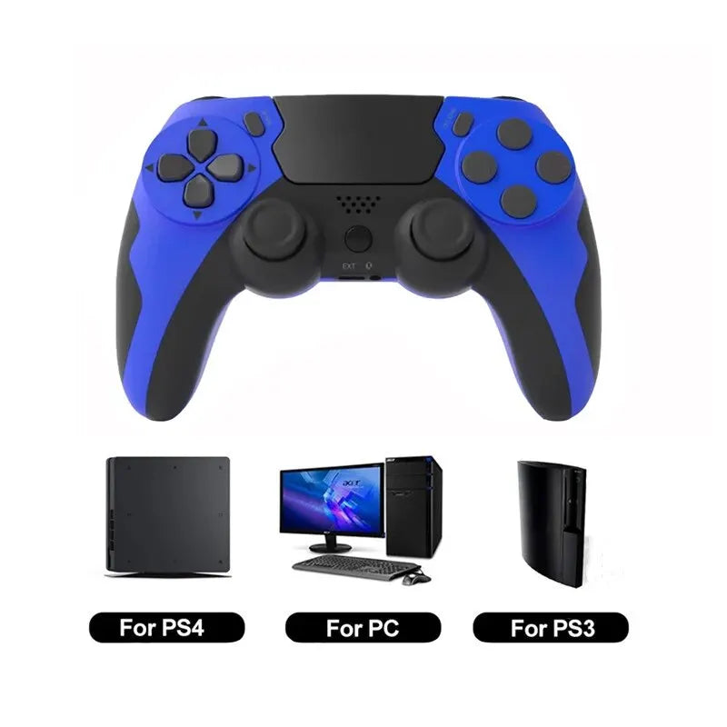GAMINJA P48 Wireless Gamepad Controller – Six-Axis Gyroscope + Dual Vibration for PS4/PS3 & PC (Win 7/8/10)