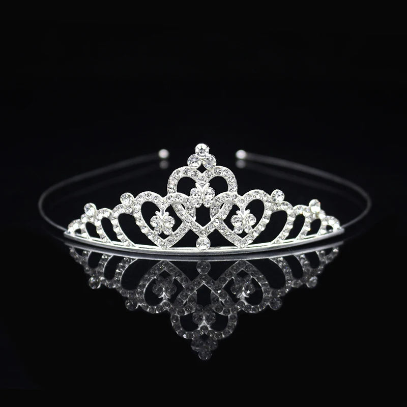 Princess Tiara Crystal Crown Headband - Kids Hair Accessory