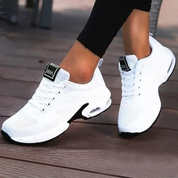 Women's White Tennis Sneakers — 2025 Breathable Casual Walking Trainers — view 1 of sneakers