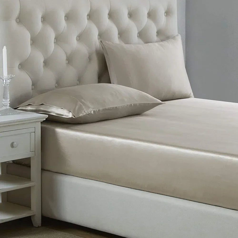 High Quality Breathable Silk Bedding Set 100% Natural Mulberry Silk Satin 22 momme Comfortable Anti-static 07