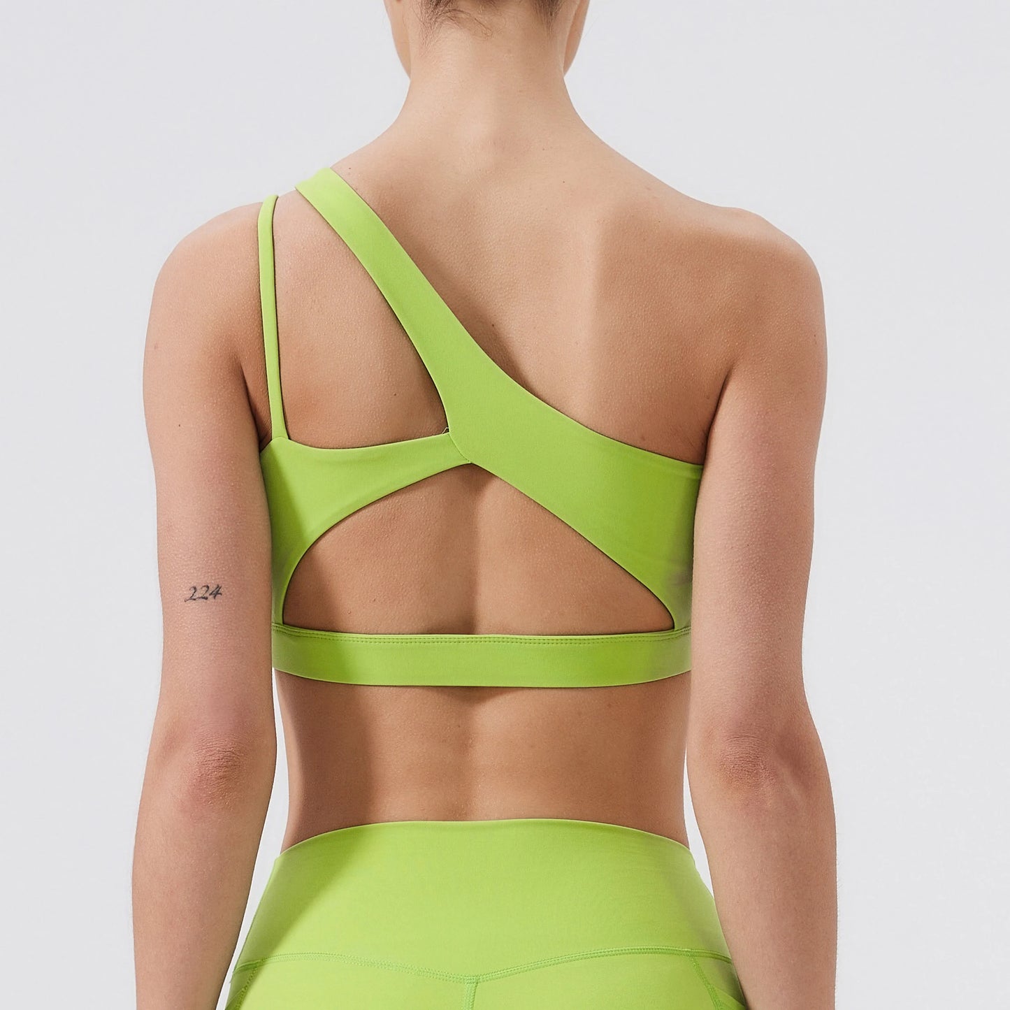 One-Shoulder Push-Up Sports Bra — Shockproof Breathable Gym Yoga Running Vest — view 7 of sports bras