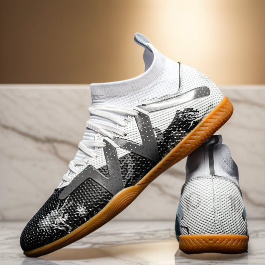 High-Top Indoor Sneakers — Five-a-Side Soccer Slip-Resistant Sport Shoes — view 1 of sneakers