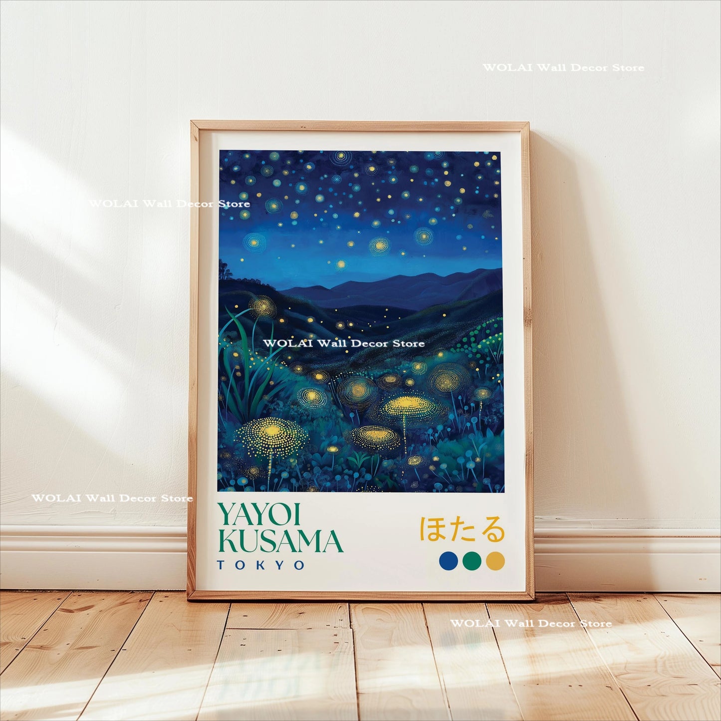 Yayoi Kusama Koi &amp; Jellyfish Canvas Poster &mdash; Japanese Hokusai Giant Wave Wall Art