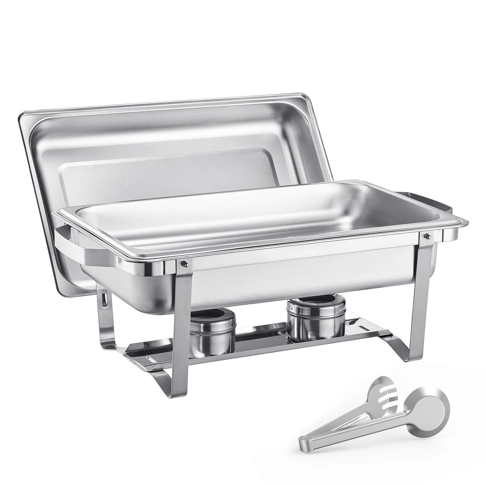 8 Qt Chafing Dish Buffet Set 4-Pack Stainless Steel Catering Food Warmer with Lid for Parties Events — view 8 of dining & tableware
