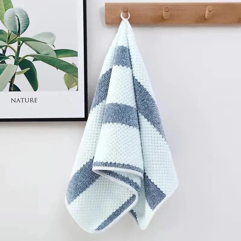 Bath Towels Cotton Washcloth Hotel Set — Solid-Color Soft Absorbent Multipurpose for Bathroom — view 4 of bath & towels
