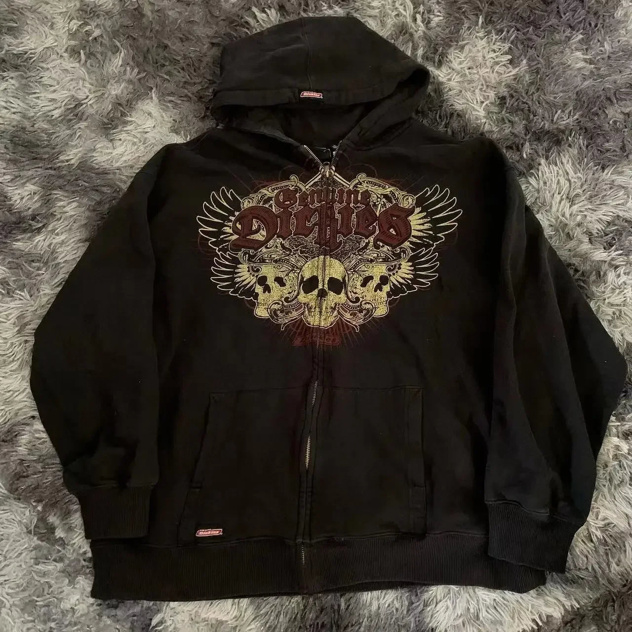 Y2k Hoodie New Gothic Skull Pattern Pullover Harajuku Hip Hop Sweatshirt Selling Personality Retro Hoodies Women Men Streetwear