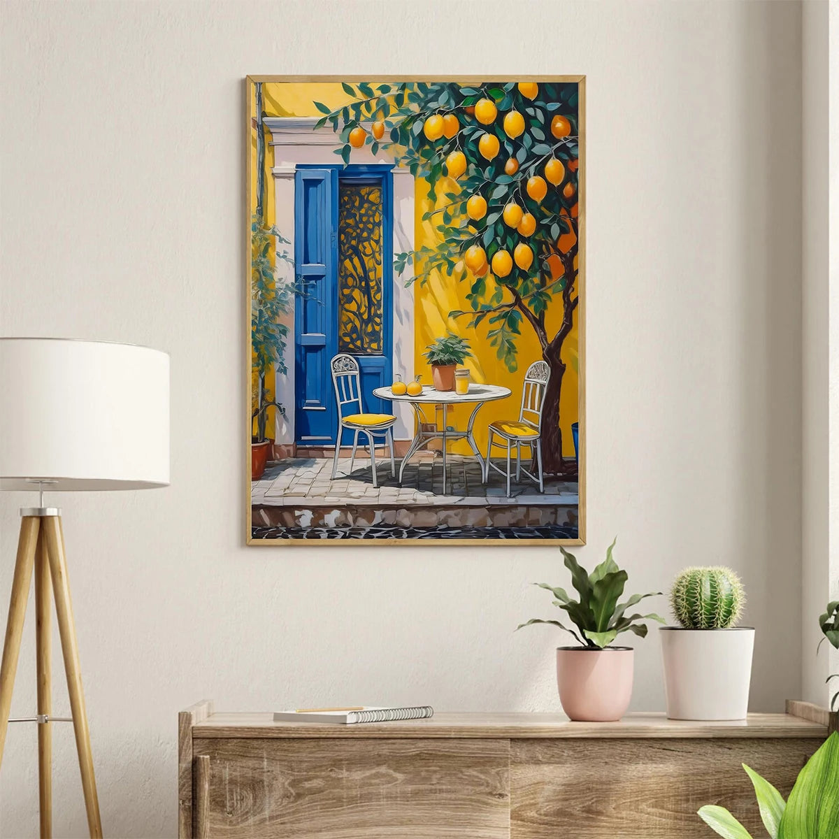 Italian Lemon Tree Canvas Poster &mdash; Cottagecore Landscape Spring Wall Art for Home Decor — view 3 of wall art & prints