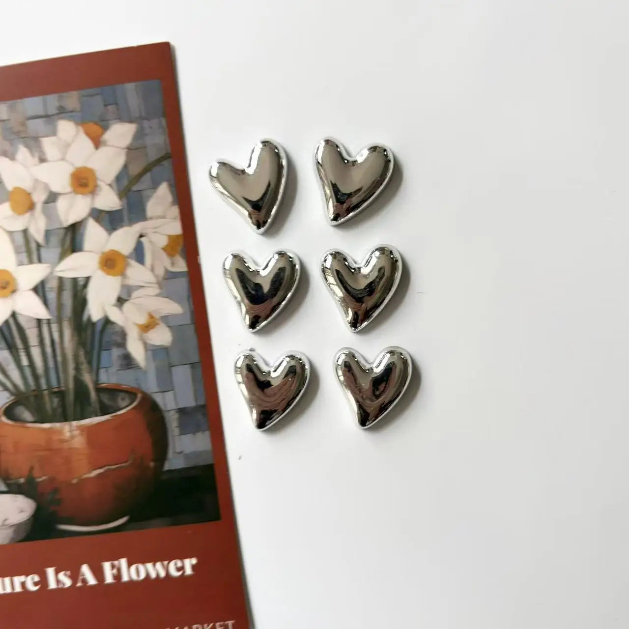 Home Decor Heart-Shaped Fridge Magnets — 6/12 Pcs Cute Decorative Stickers for Kitchen, Home & Office — view 13 of home decor