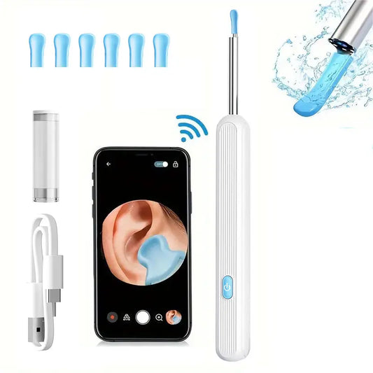 HD Ear Wax Removal Camera Otoscope – Ear Cleaner Kit with 6 LED Lights