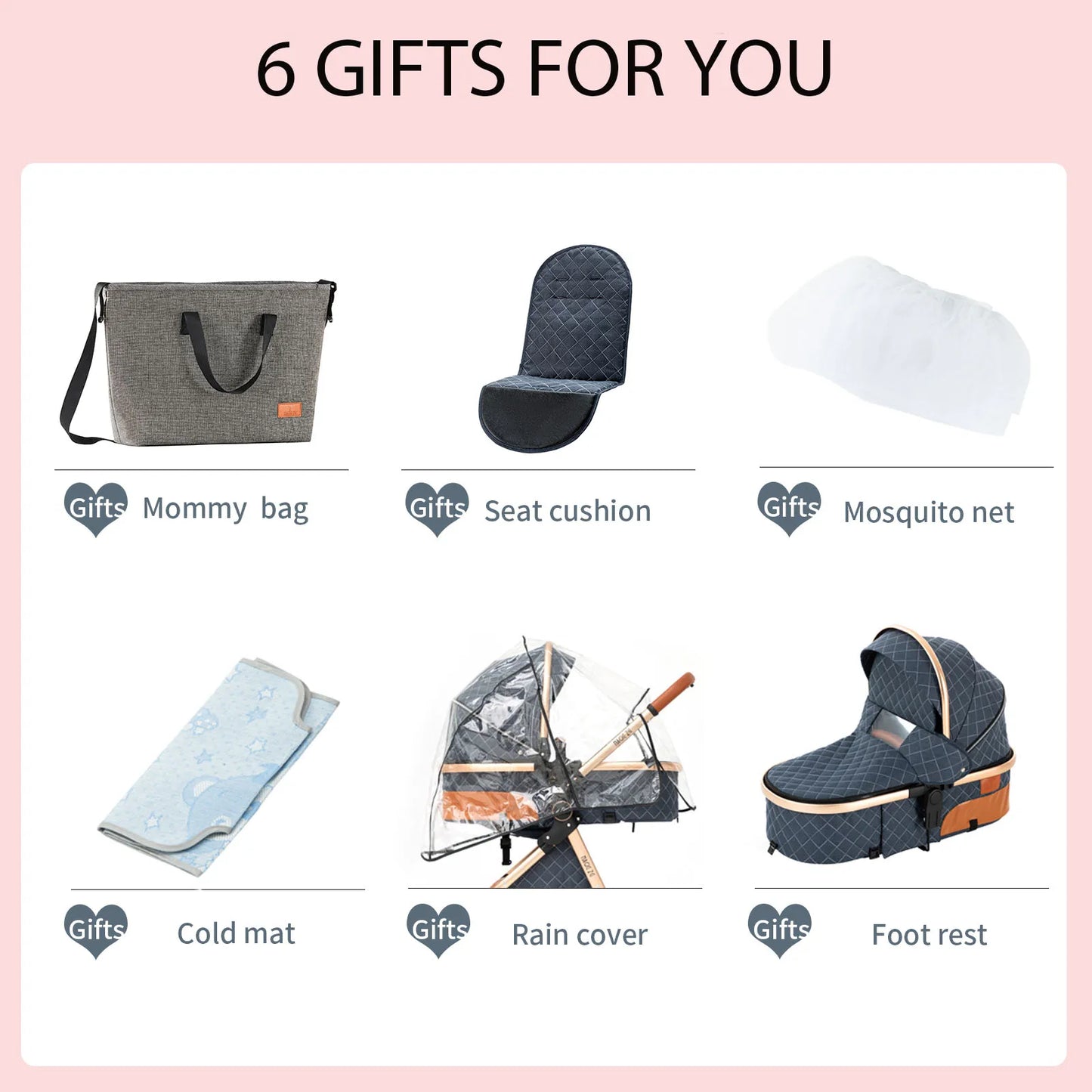 3-in-1 Baby Stroller Travel System - Bassinet, Car Seat &amp; Lightweight Stroller — view 2 of baby strollers
