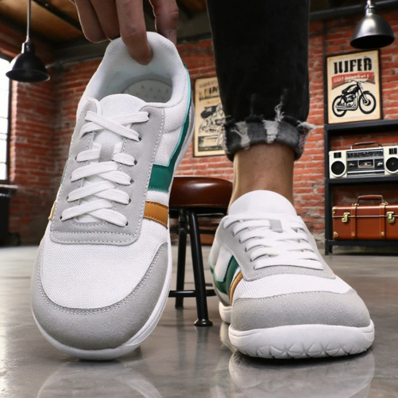Men's Wide Barefoot Sneakers — Minimalist Breathable Walking Trail Trainers — view 3 of sneakers