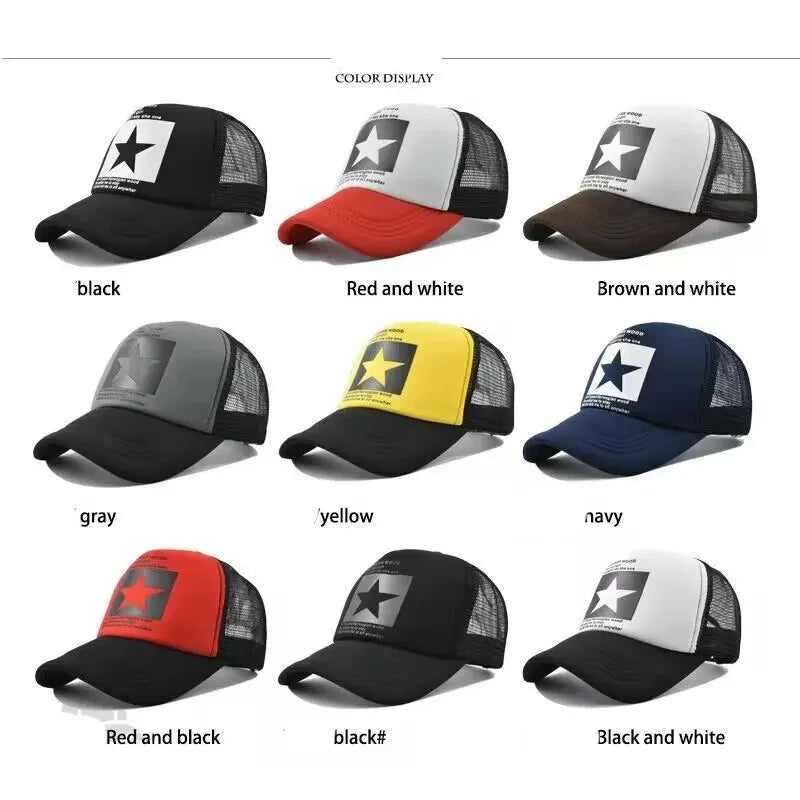 Snapback Mesh Trucker Hat — Y2K Dad-Cap Hip-Hop Streetwear Outdoor Casual Sun Hat — view 2 of hats & caps