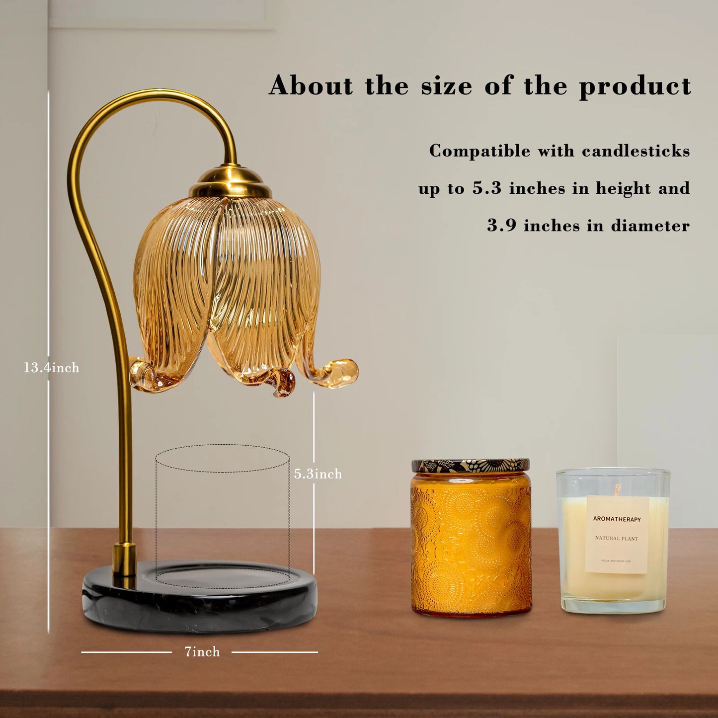 Tulip Flower Candle Table Lamp &mdash; French Retro Warm Atmosphere Bedside Bedroom Lamp — view 6 of lighting