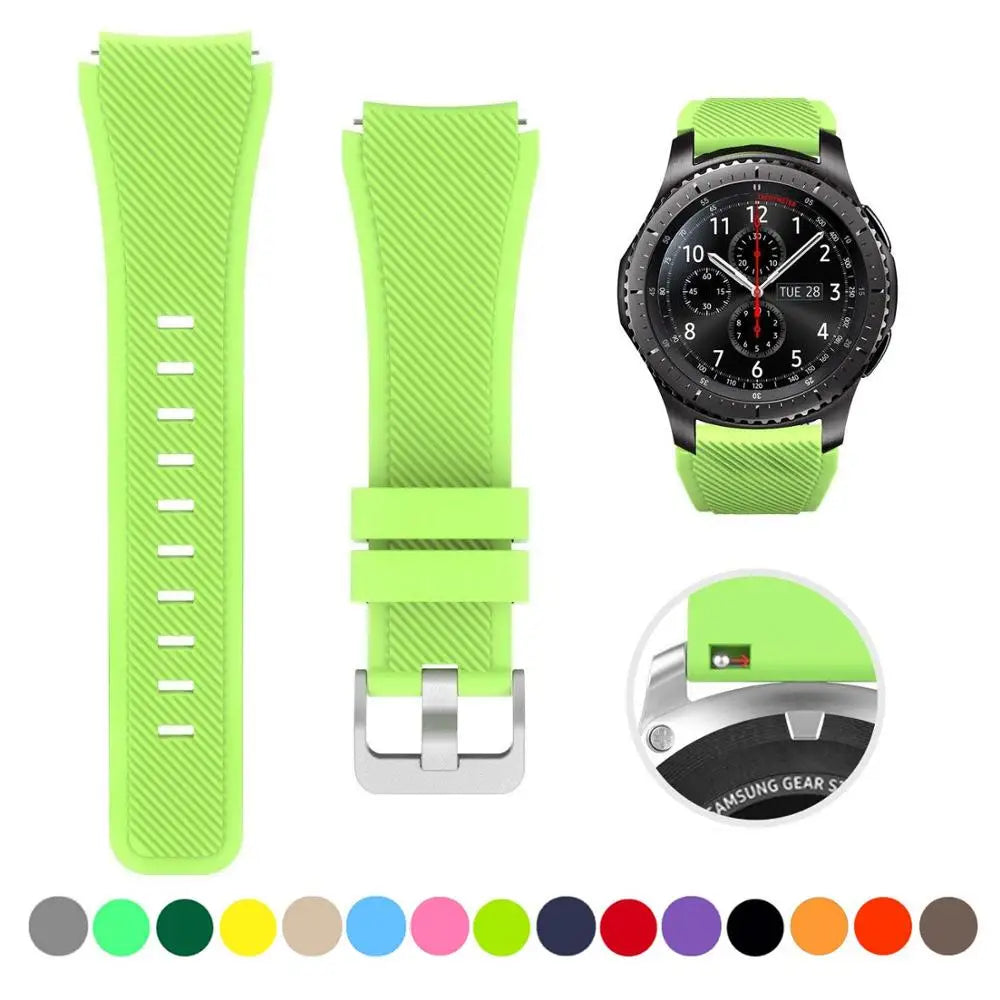 20/22mm Quick-Release Watch Strap for Samsung Galaxy Watch 6/5/4 & Gear S3 — Leather-Look Band — view 14 of watch straps