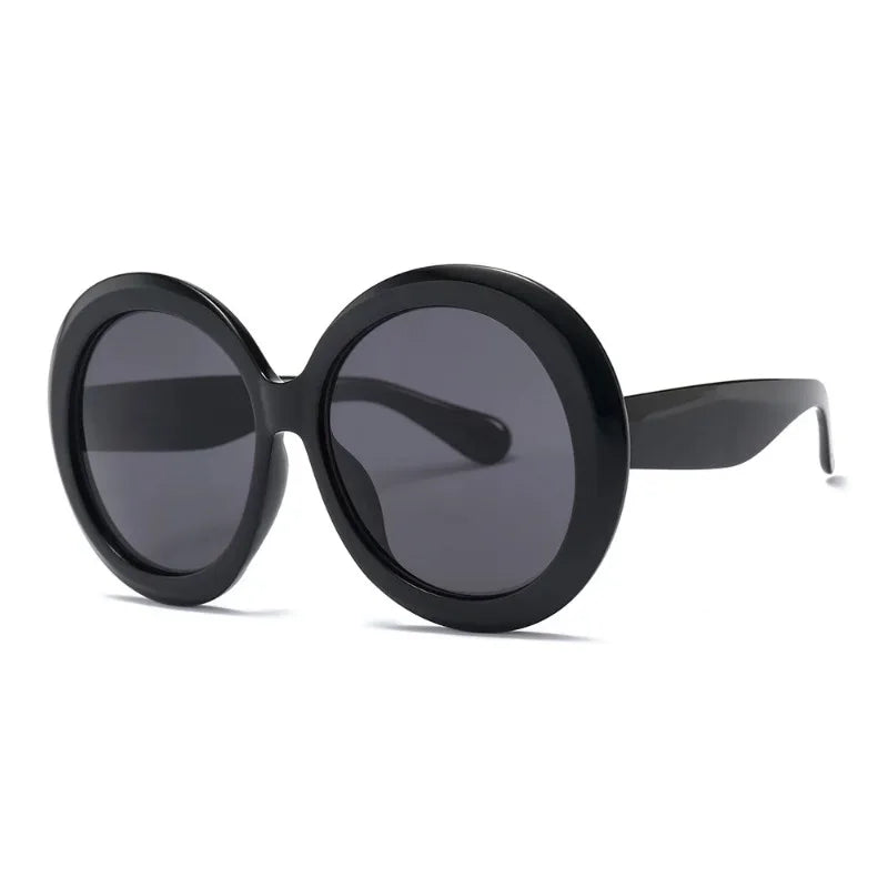 Oversized Round Sunglasses — Women's Gradient UV400 Retro Sun Glasses — view 5 of sunglasses