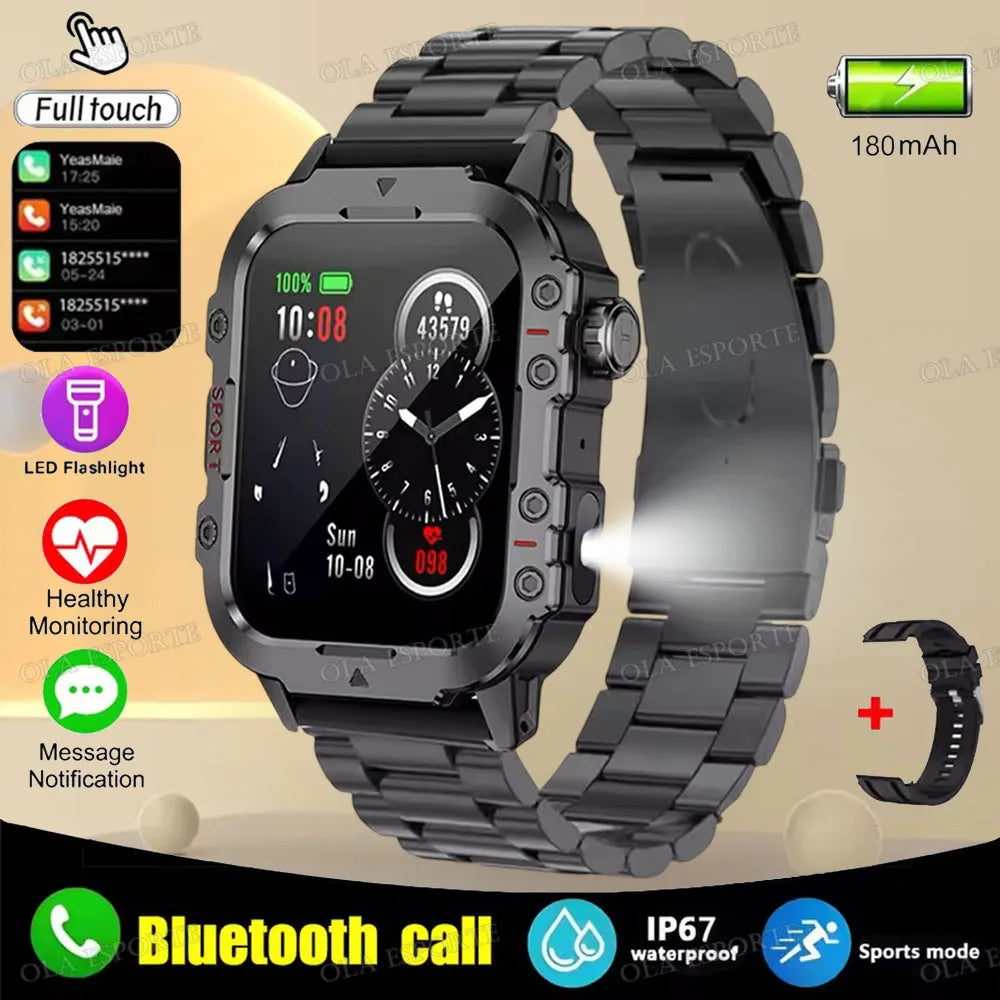 2025 Men's Military Smart Watch — IP67 3ATM Waterproof Outdoor Sports Smartwatch — view 10 of smart watches