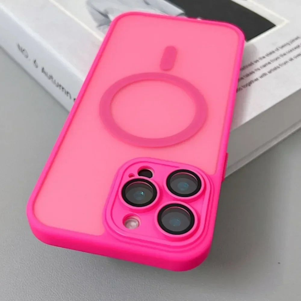 Magnetic Matte Translucent Armor MagSafe Case for iPhone 11–17 Pro Max — view 8 of phone cases