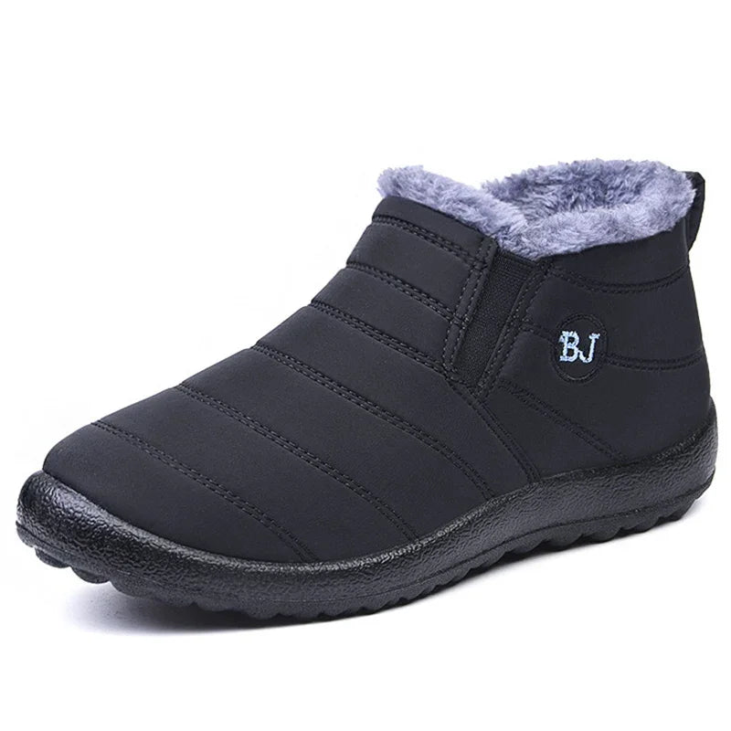 Waterproof Winter Boots for Women — Plush Snow Boots Couple's Cotton Ankle Boots — view 10 of boots