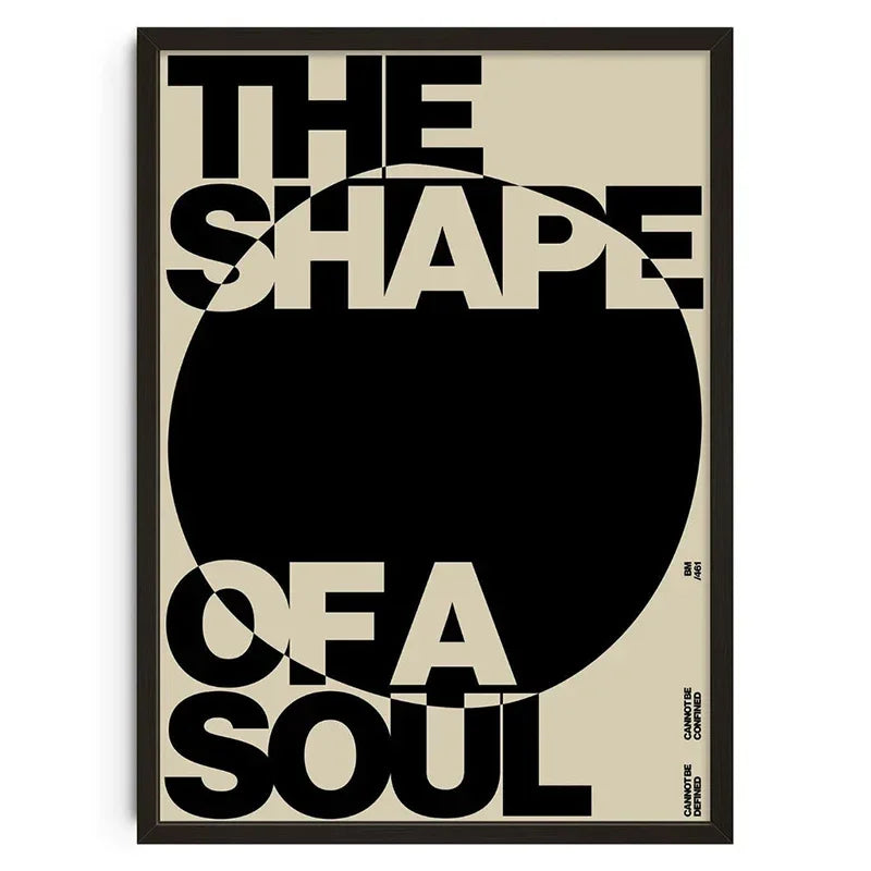 Retro Abstract Nourishing Soul Canvas Poster &mdash; Classic Wall Art for Living Room Decor — view 5 of wall art & prints