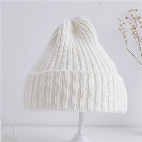 Baby Kids Ribbed Knitted Beanie - Windproof Soft Toddler Cap for 6M-4Y — view 12 of baby hats