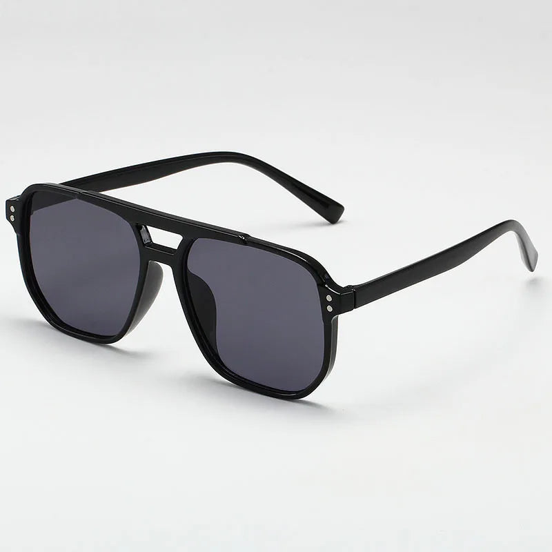 Oversized Square Sunglasses, Unisex Retro Shades, UV400 — view 7 of sunglasses