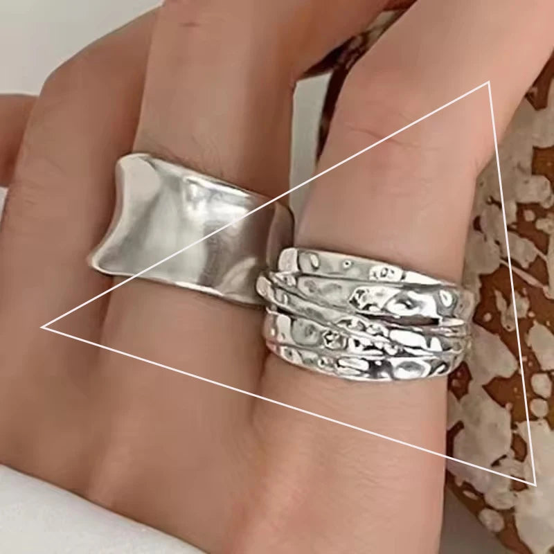 VENTFILLE Women's 925 Sterling Silver Flower Ring — Hollow Retro Fine Jewelry Gift