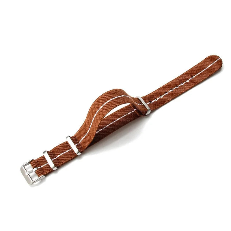 Elastic Woven NATO Watch Strap — 18mm 20mm 22mm Breathable Nylon Universal Wristband — view 15 of watch straps