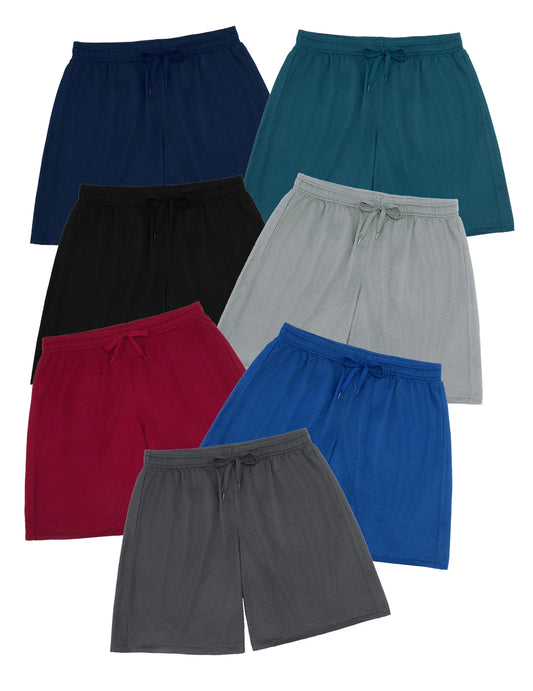 Men&rsquo;s Sports Shorts 7-Pack &mdash; Polyester Elastic Waist Quick-Dry Fitness Pocket Shorts — view 1 of shorts