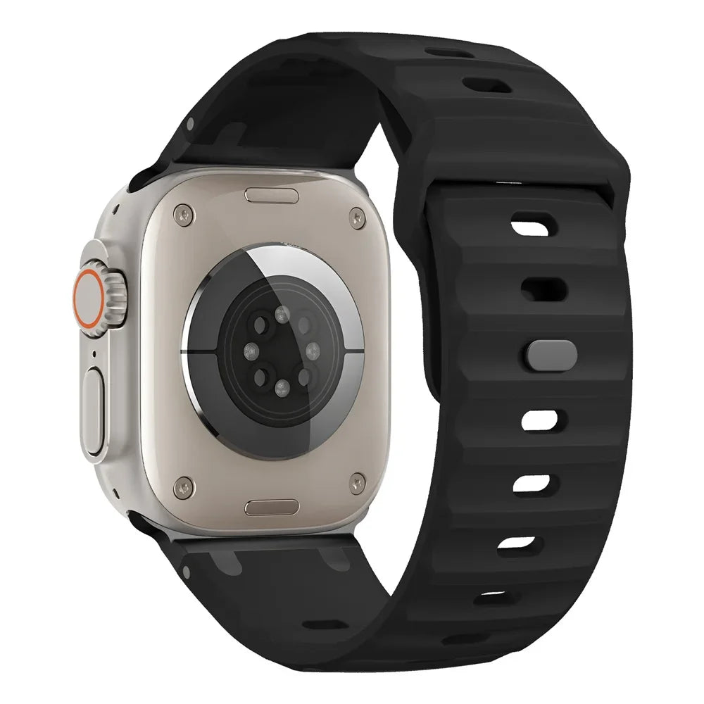 Sport Silicone Strap for Apple Watch Ultra — Stainless Connector Band 44/45/49mm — view 3 of watch straps