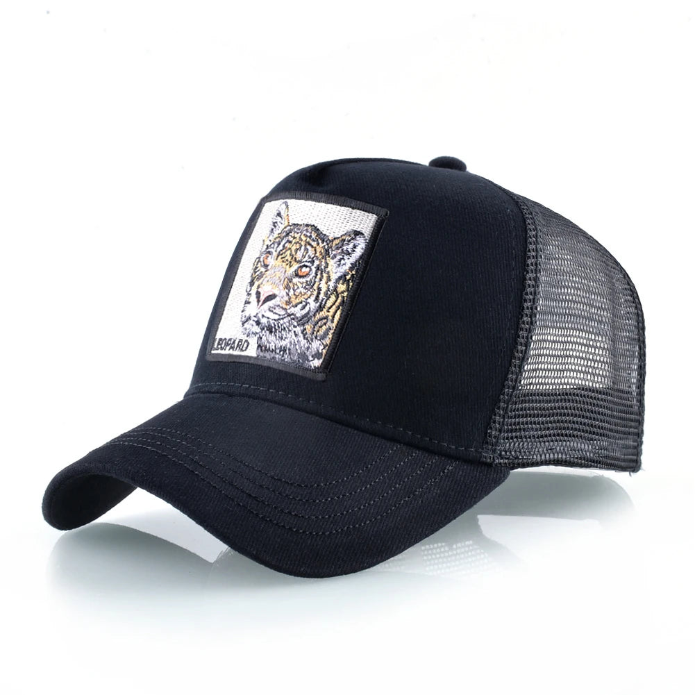 Goat Patch Trucker Cap - Four-Seasons Adjustable Snapback Baseball Hat — view 12 of trucker caps
