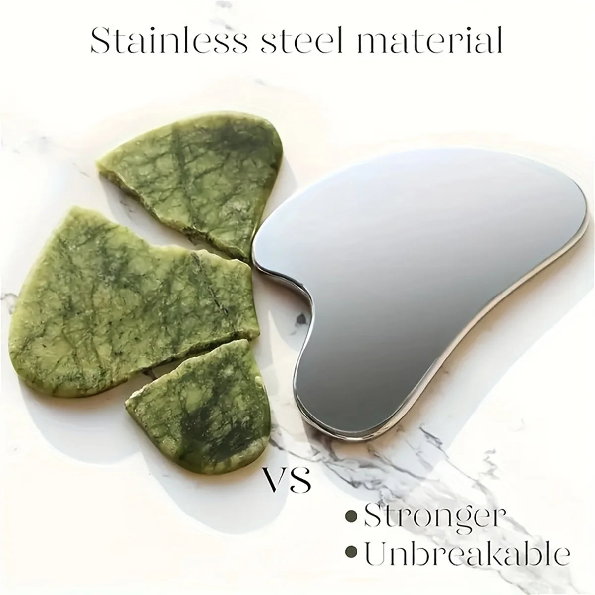 Stainless Steel Gua Sha Board — Facial Contour Skincare Massage Tool — view 3 of personal care