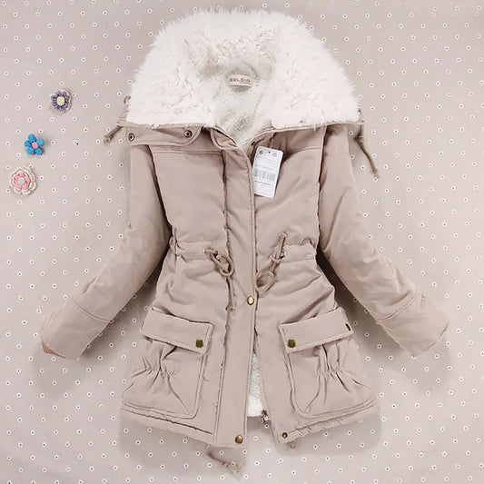 Women Winter Jackets Thicken Hooded Long Down Jacket Women Coats Slim