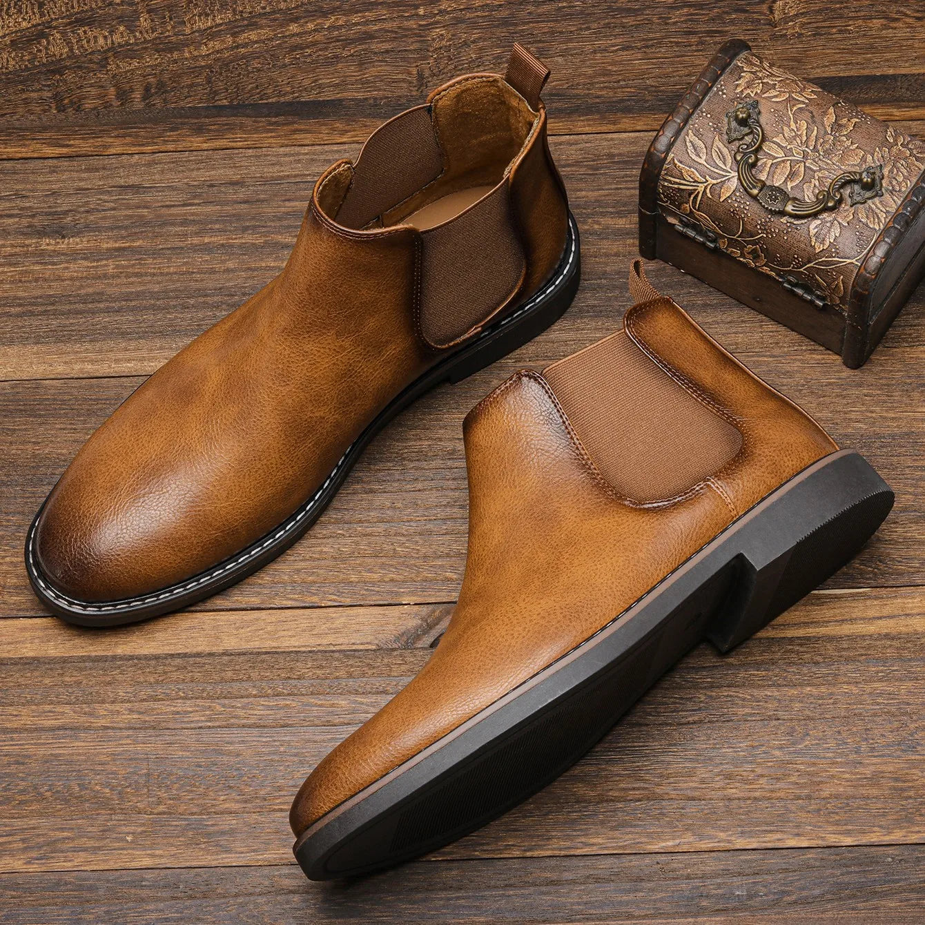 Men's Chelsea Boots — Retro Brand Comfortable Fashion Boots (Sizes 40–46) — view 9 of boots