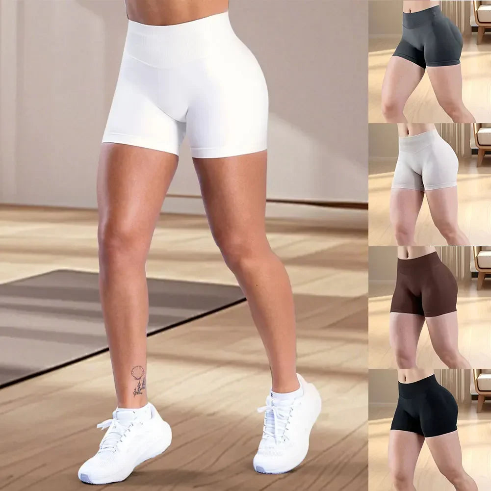 Women's Activewear Seamless Biker Shorts — High-Elastic Squat-Proof Yoga Workout Tights — view 2 of women's activewear