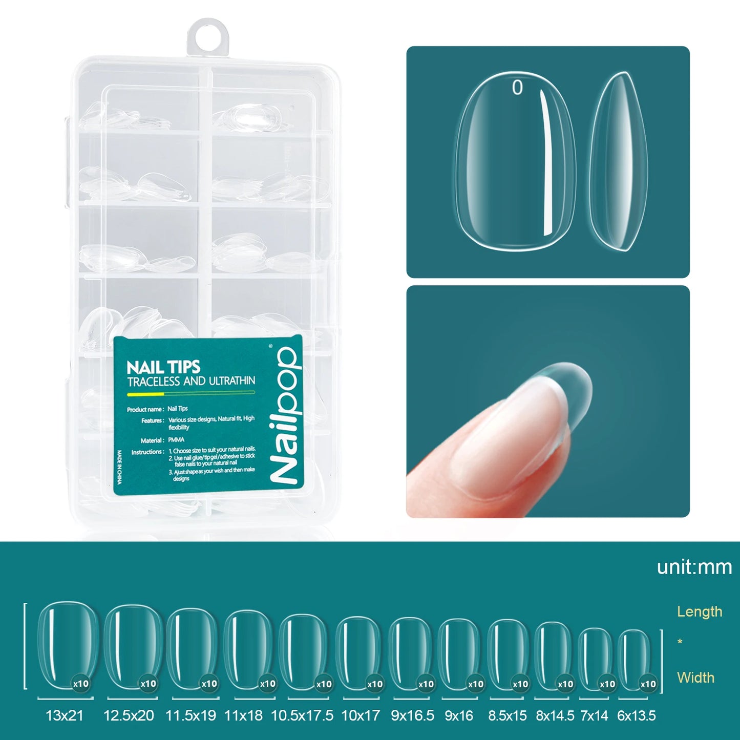 120PCS Soft Gel Nail Tips – Full-Cover Oval & Square DIY Extensions
