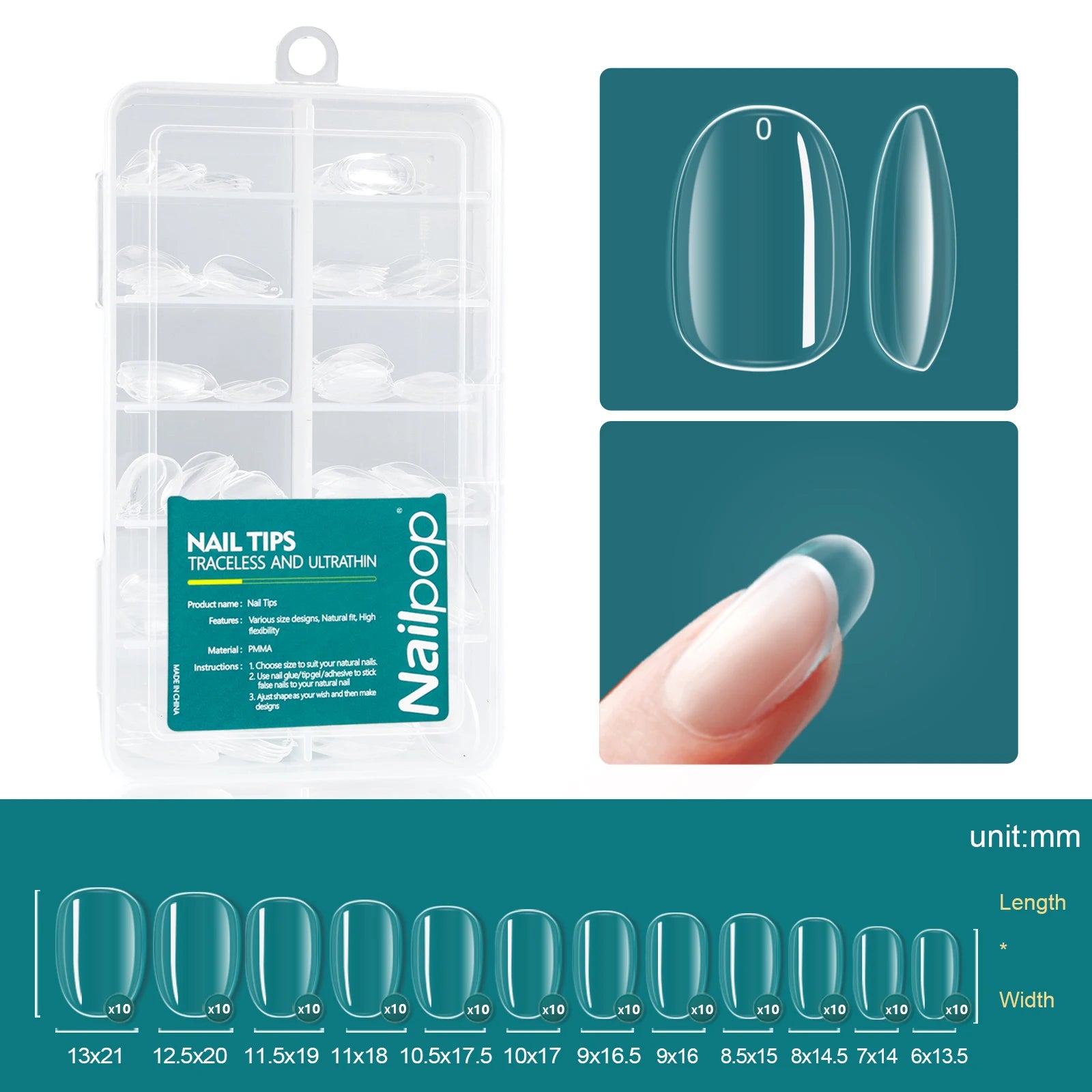120PCS Soft Gel Nail Tips – Full-Cover Oval & Square DIY Extensions