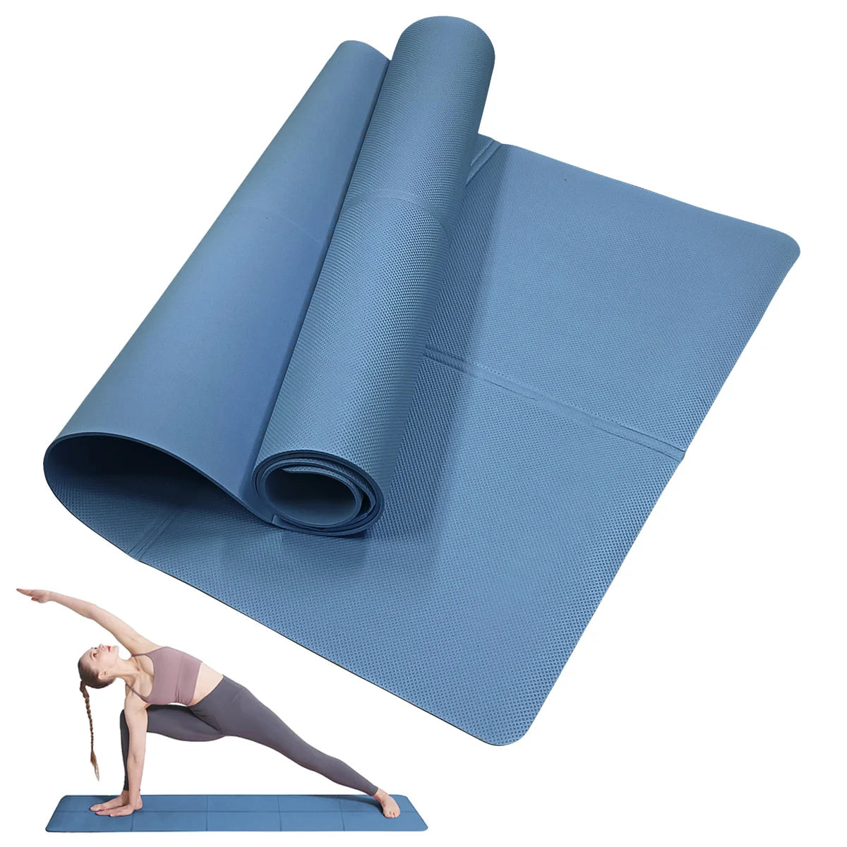 Yoga Mat — 4mm EVA Foam Yoga & Pilates Mat, Cushioned Gym Floor Workout — view 8 of sports & fitness