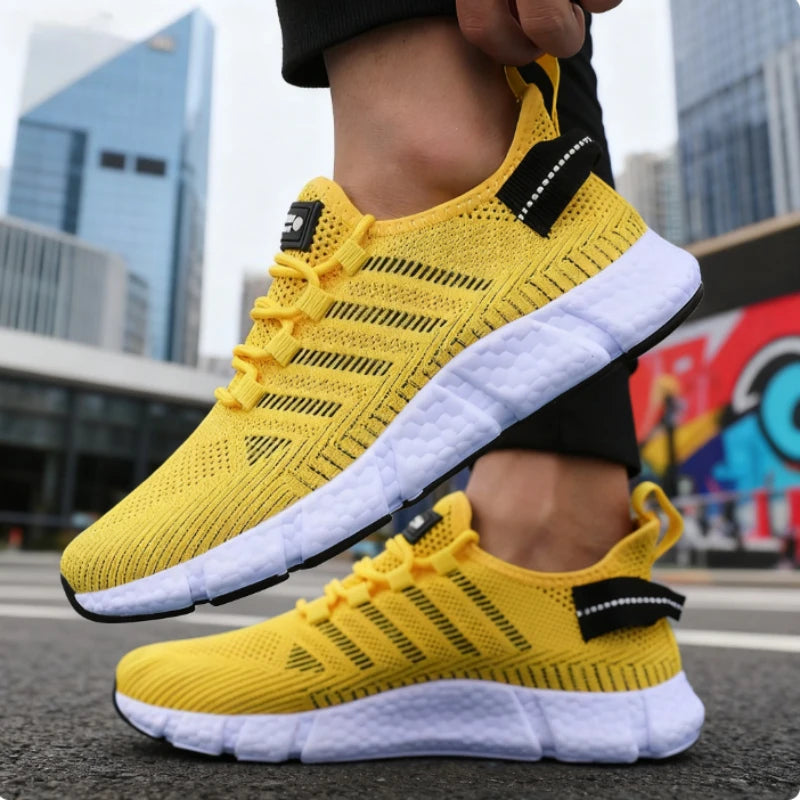 Men's Soft-Sole Running Sneakers — Lightweight Mesh Breathable Casual Trainers — view 2 of sneakers